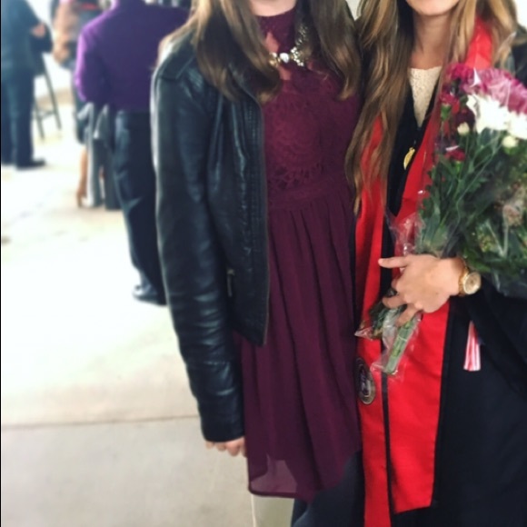 Xhilaration | Burgundy Lace A-Line Dress - Picture 8 of 8